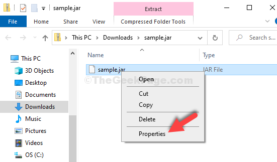 .jar File Right Click Properties